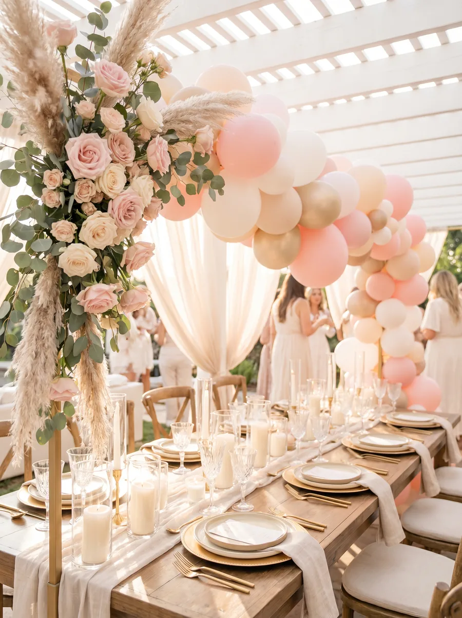 Bridal shower styled setup
